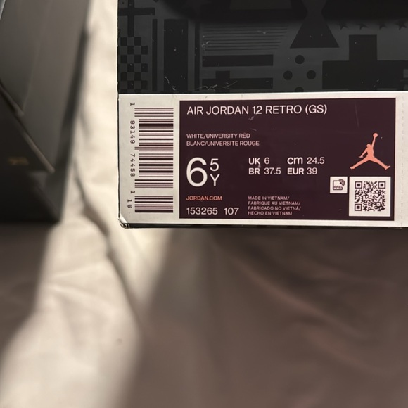 Air Jordan 12 Retro White and Gold Sneakers - Picture 7 of 7